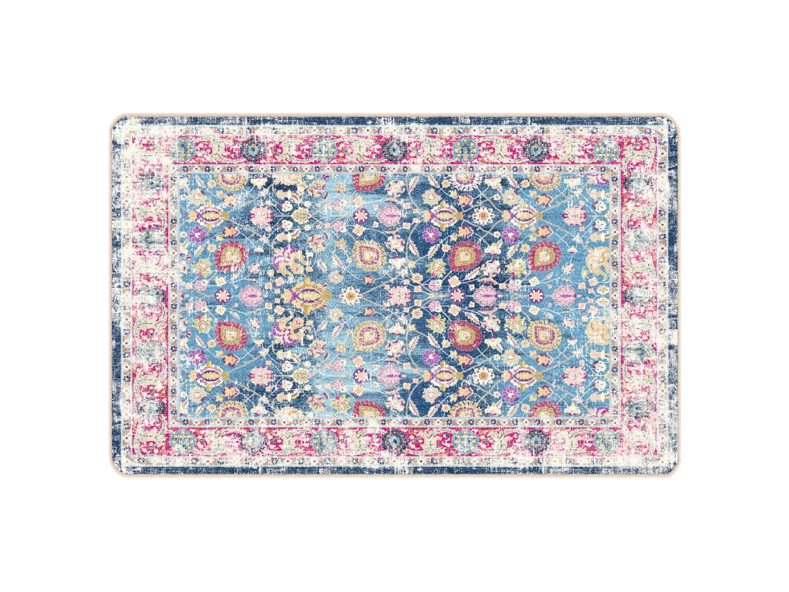 Rug, Rugs Vidaxl Azul Poliéster (190 X 300 Cm)