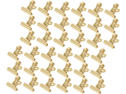 50 Peças De Tachinhas Metal Dourado Com Clipes Para Anotações