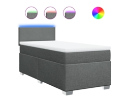 Box Spring Bed, Box Spring Beds Vidaxl Cinzeto Tecido (90 X 190 Cm)