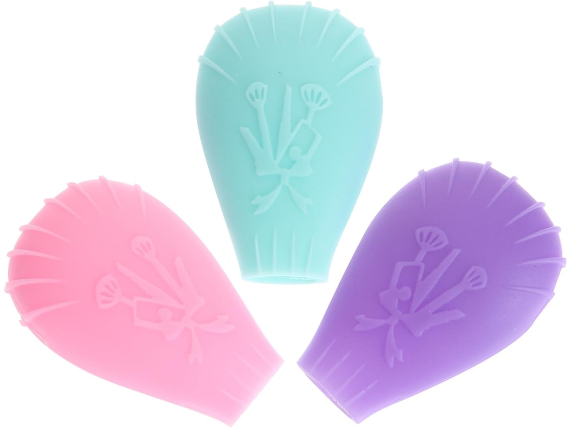 3 Protetores De Silicone Para Pincéis De Maquiagem Para Viagem