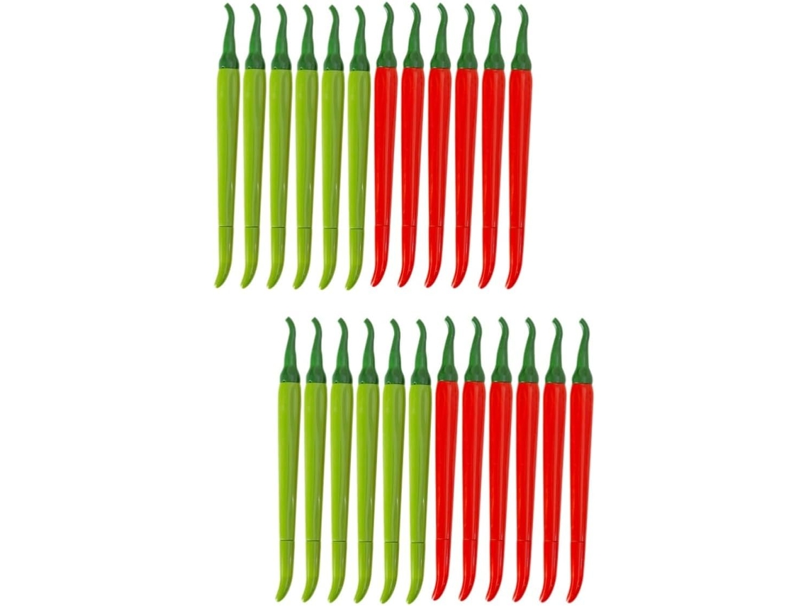 Conjunto De 24 Canetas Gel Com Desenho Pimenta, Ideais Para Escrita