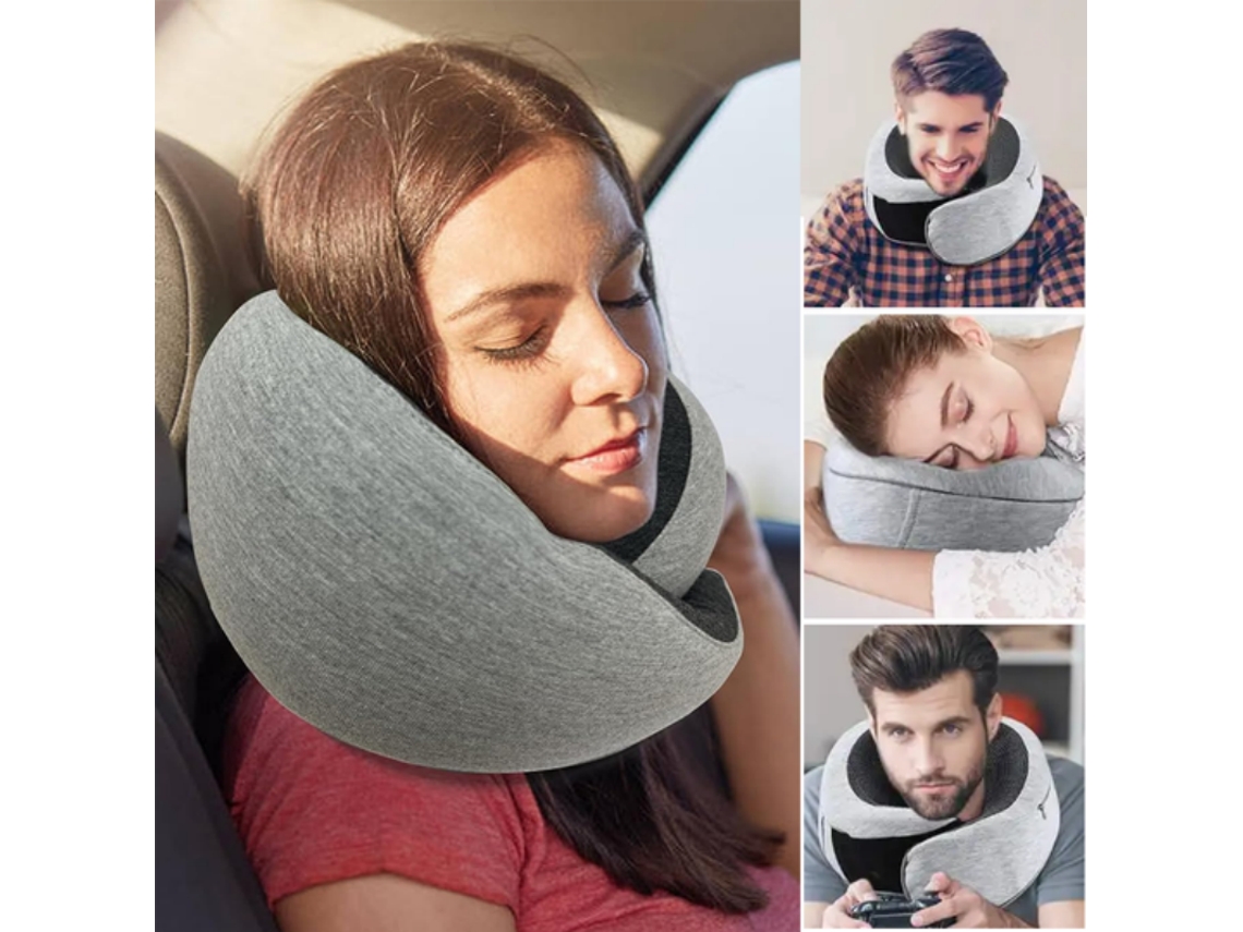 Travesseiro De Viagem Para Avião, Resistente E Que Não Deforma, Em Algodão Viscoelástico Durável Formato U. Aquaforge