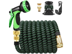 Mangueira de jardim expansível de 15 m com suporte e 10 funções Sp Klb Slowmoose