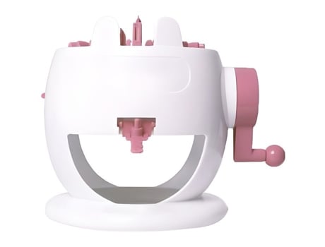 Máquina de tricô manual multifuncional, máquina de tricô de lã diy, rosa LAANCOO