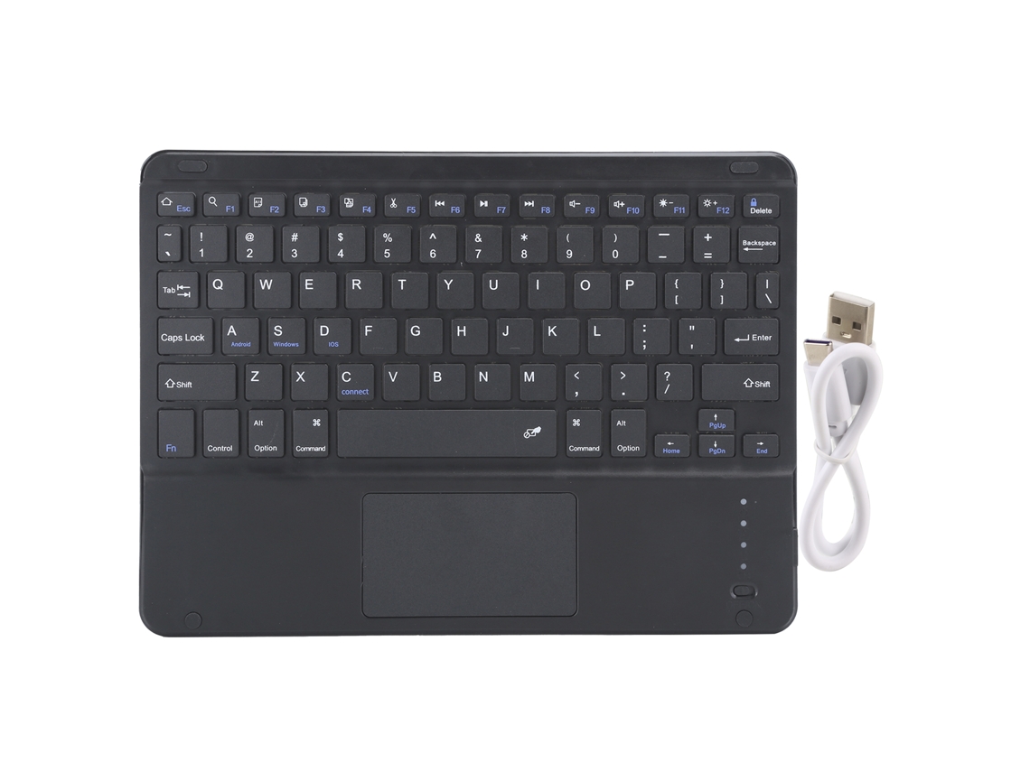 Speedy-teclado Inalámbrico Bluetooth 3.0 Con Panel Táctil, Accesos Directos De Windows, Compatible Con Windows/ios/android, Recargable.