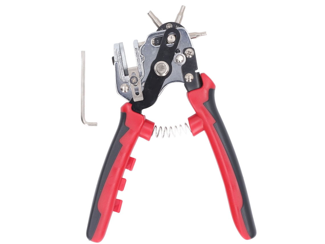 Perfurador De Couro Rotativo 360° 6 Tamanhos Ajustável V Cut Punção Manual Cinto
