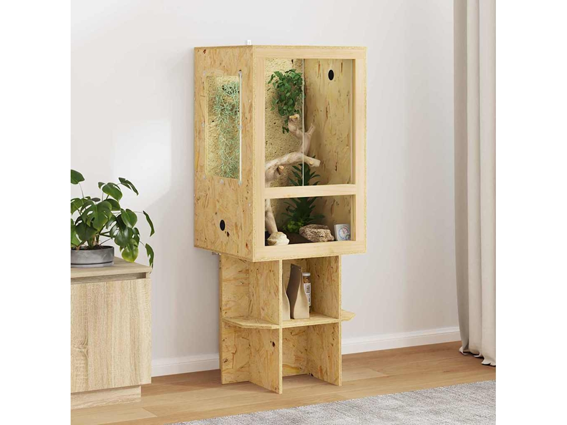Vidaxl Terrário Castanho 50 X 50 X 130 Cm Osb