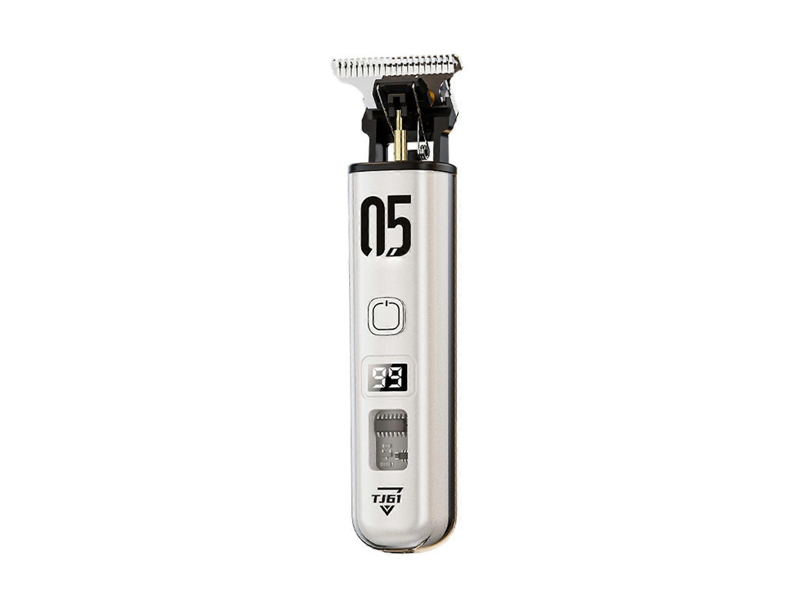 Cortador De Cabelo Elétrico Branco Com Display Digital Para Corte De Cabelo