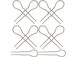 Conjunto De 10 Grampos De Cabelo Femininos Em Formato De U, Em Metal Marrom, Acessório.