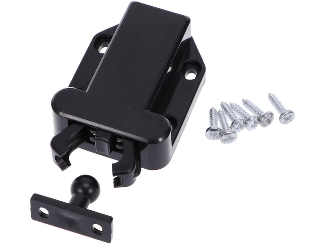 Conjunto De 2 Fechos Pressão Com Trava Automática Para Portas
