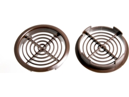 Pacote Com 24 Grelhas De Ventilação Redondas Marrons Para Furos De 70 Mm De Diâmetro.