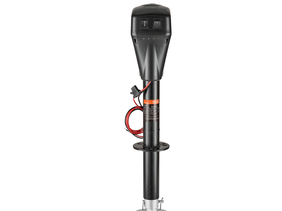 Macaco Elétrico para Reboque com Conector de 2 Vias, Manivela Manual e Capa Resistente Às Intempéries, Carga 2267 Kg Elevação 255 860 Mm, Reboques