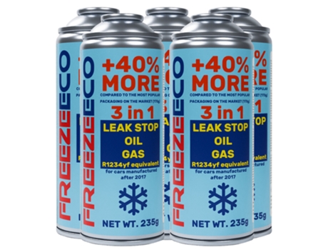 5x R1234yf, Líquido De Refrigeração A/c De Substituição 3 Em 1 Com Kit De Óleo E Vedante Freezeeco