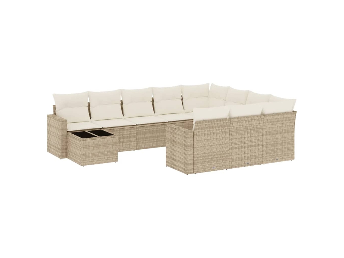 Garden Sofa Set, Garden Sofa Sets Vidaxl Bege Rattan / Vime (n/a)