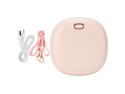 Ventilador de pescoço portátil sem pás mão livre mini com bateria 2000mAh 3 velocidades USB rosa S/MARCA