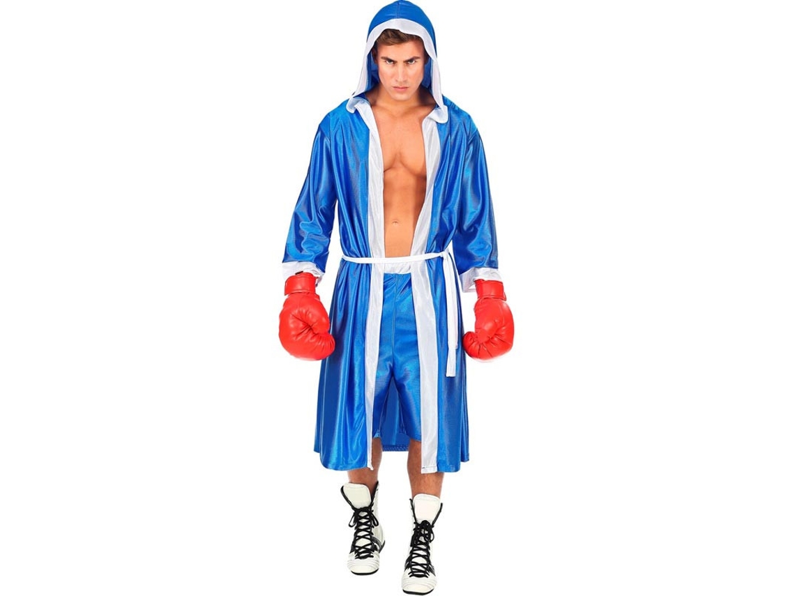 Fato de boxer azul e branco para homem
