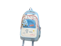 Laxiscreed Mochila Escolar Studente Com Design Colour-block E Grande Capacidade Para Jovens