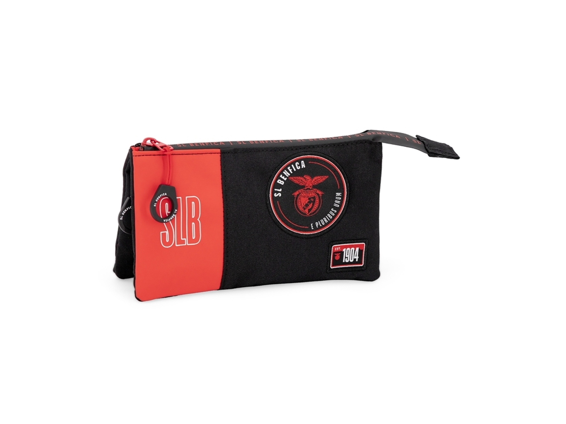 Estojo Escolar Triplo Sl Benfica 78021 Preto/vermelho