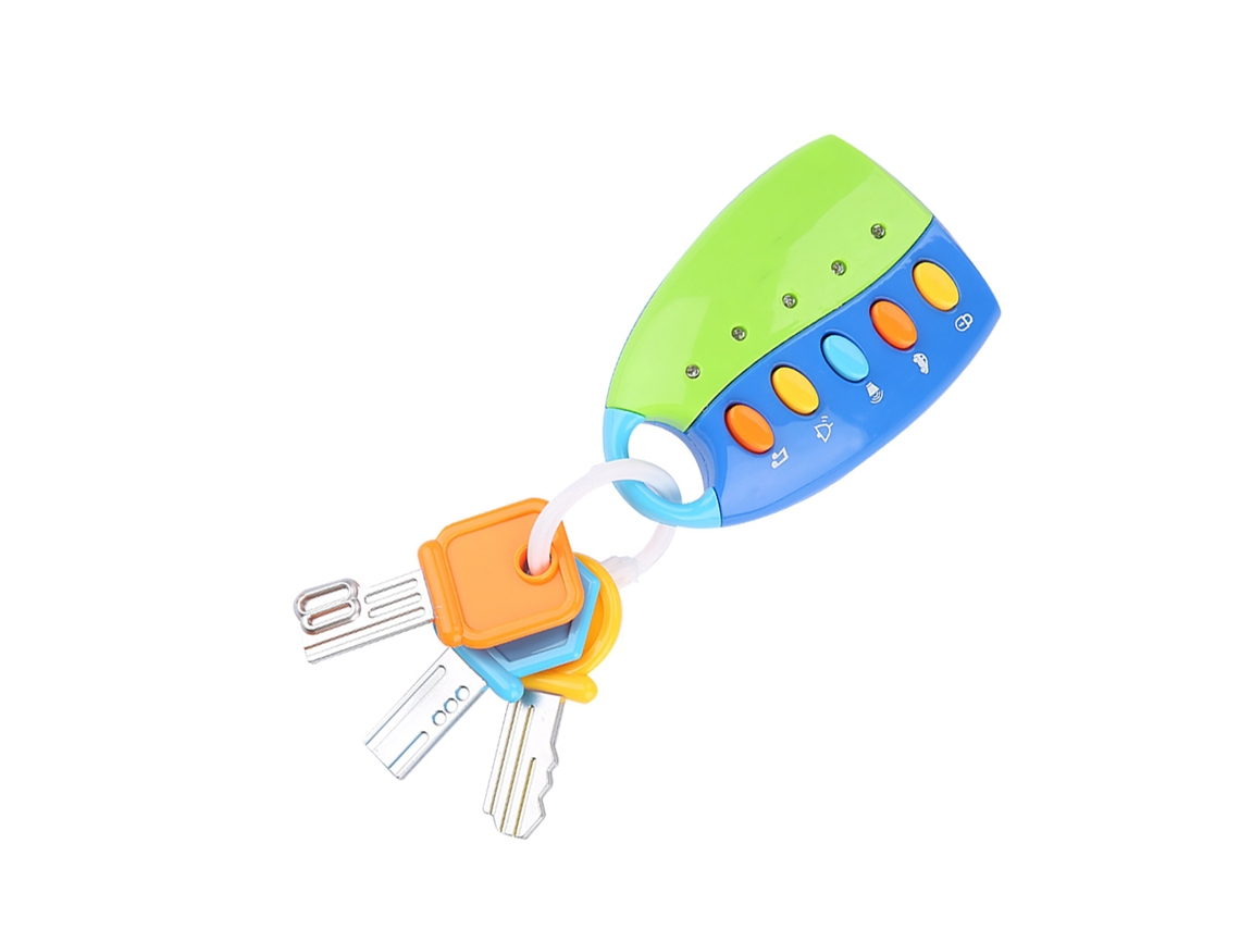 Primerox brinquedo Controle Remoto Carro Musical para Bebê Educativo com Luzes e Sons Azul
