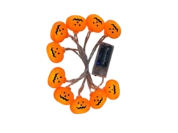 Laxiscreed Fitas De Luz De Halloween Com Olhos, Caveiras E Abóboras, 6m, 40 Leds Com Flash