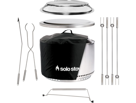 Pacote Supremo Braseiro Yukon SOLO STOVE (68,5 x 50,5 cm - Aço Inoxidável)