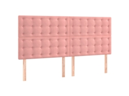 Conjunto 1 Cabeceira Vidaxl Cor-de-rosa Veludo (160 X 5 X 128 Cm)