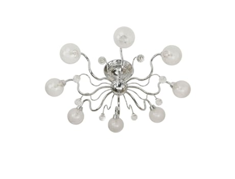Luminária de teto Crys 3, 8 lâmpadas G9, metal Azabak
