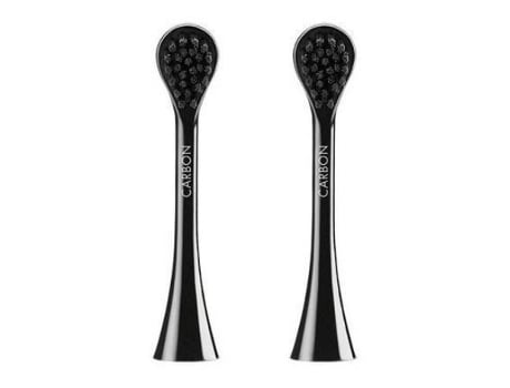 Curaprox, Preto É Branco, Hidrosonic De Carbono, Cabeças De Escova De Dentes, 2 Unidades Curaden