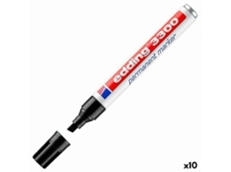 Marcador Permanente Preto Edding 3300 Olysi Shop (10 Unidades)