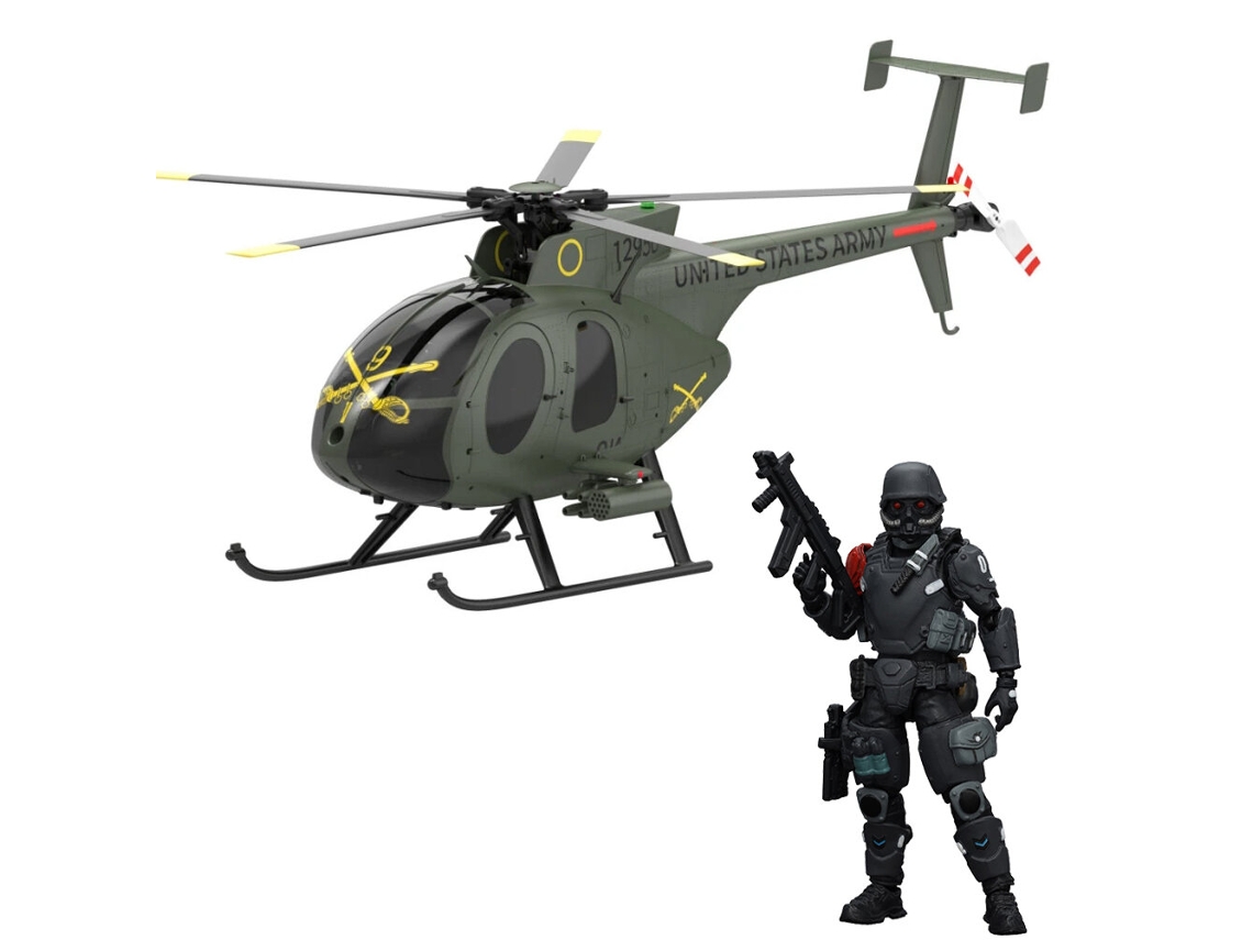1 Unidade Xs 03 Joytoy 1/25 Piloto Ataque Noturno/assalto/tático Modelo P/ Helicóptero Rc Eachine E220s Md500 MDUG (heli Não Incl)