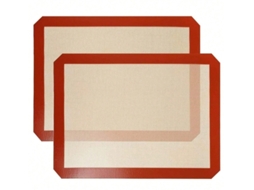 Conjunto De 2 Tapetes De Silicone Antiaderentes Para Assar, 41,9 Cm, 29,5 Cm, Cor Cinza Escuro E, Reutilizável