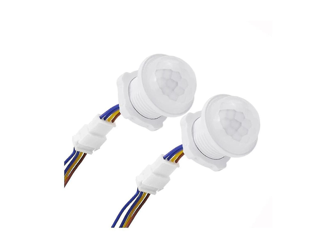 Lurelia Interruptor De Luz Com Sensor De Movimento 2 Peças 110 220 V, Sensor Pir, Detecção Inteligente, Atraso De Tempo, Infravermelho Ajustável