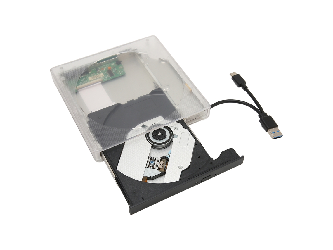 Unidade De Dvd Externa Usb 3.0 Tipo C Gravador De Dvd Rw Leitor Plug And Play Baixo Ruído