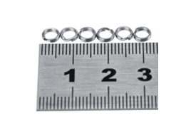 Conector Anel Split Isca Pesca Aço Inox 5 100pcs