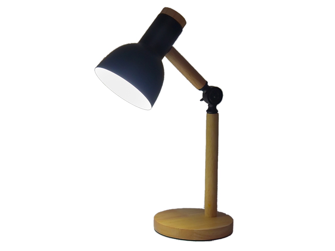 Rebe-lámpara De Escritorio Led Regulable Sin Pasos Para Estudio Oficina Cuidado De Ojos Ajustable Portátil Negro Mate