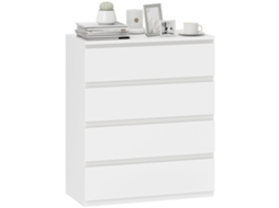 Cômoda de 4 Gavetas Branco 80x39x95 Cm