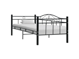Estructura de sofá cama de metal negro de 90 x 200 cm