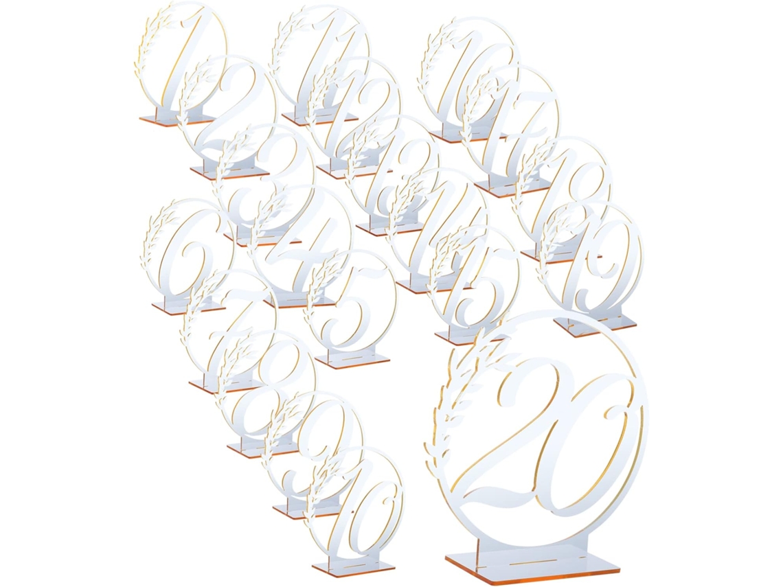 Número De Mesa Elegante E Durável Em Acrílico, Para Festas De Casamento Para Uso Doméstico E Profissional