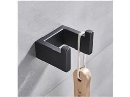 Suporte De Toalha Parede, Conjunto De Acessórios Para Banheiro, Gancho Para Roupão Preto, Barra De Toalha, Prateleira