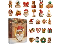 De 24 Dias Do Papai Noel., Decoração Natalina Em Acrílico 2d, Calendário Do Advento De Natal 2025