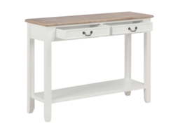 Mesa Consola 110x35x80 Cm Madeira Branco Lovely Home
