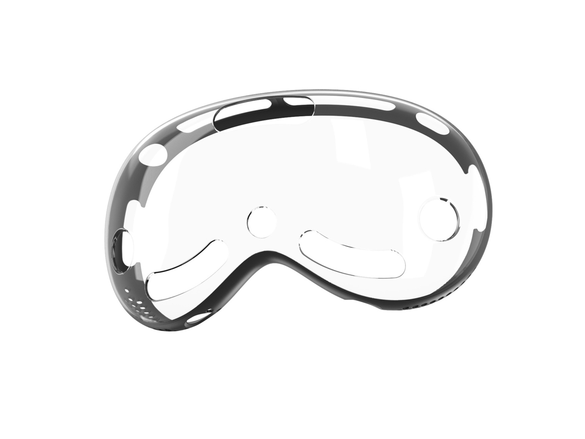 Mali capa Protetora para Vision Pro Transparente Anti choque Tpu Pc Case Acessório Vr Headset Preto