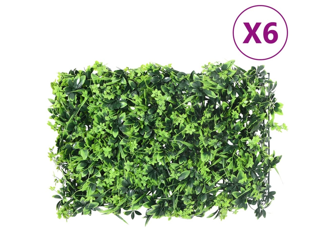 vidaxl Vedação De Folhas Artificiais 6 Pcs 40x60 Cm Verde