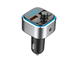 Transmissor Fm YIZHOOD T32 Cartão Usb Tf Bluetooth 5.0 Sem Fio Bt Mãos-Livres Prata