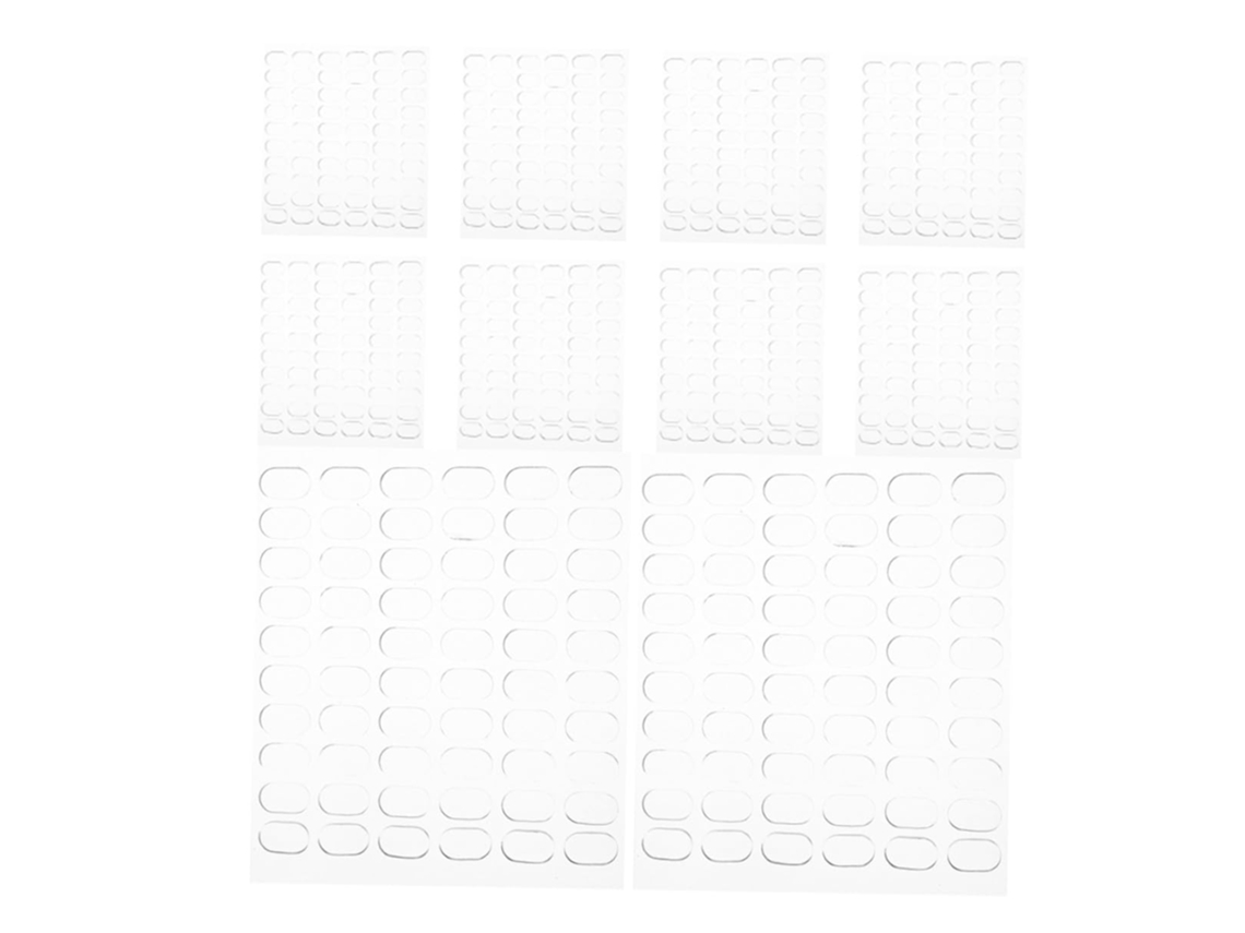 600 Pontos De Cola Ovais Transparentes Dupla Face