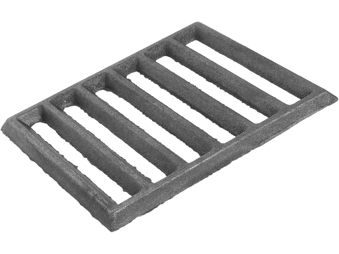 Grelha Retangular de Ferro Fundido Inoomp, 14x15cm, Estrutura Robusta para Grelhar Carvão, Aquecimento Rápido, Versátil CHABERLU