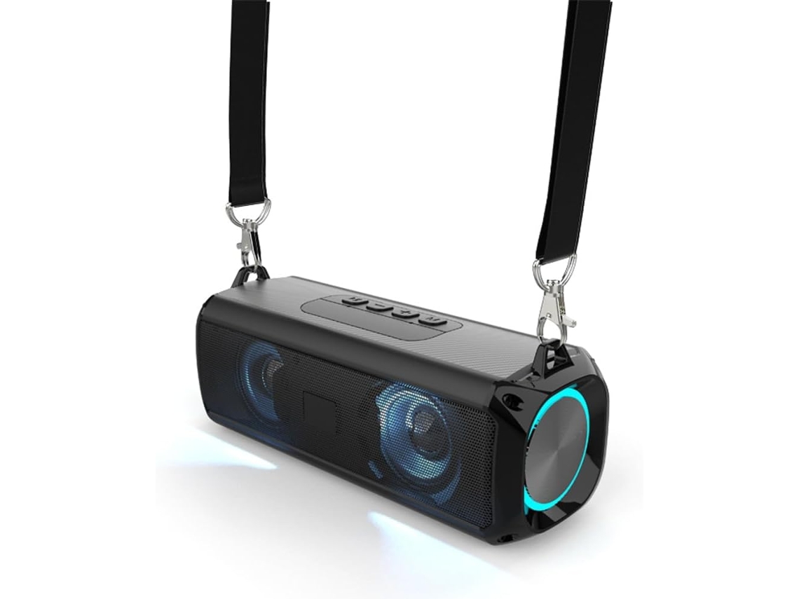 Caixa de Som Rgb Portátil com Reprodutor de Música Sem Alças, Led Solder e Bluetooth SFUSHOS