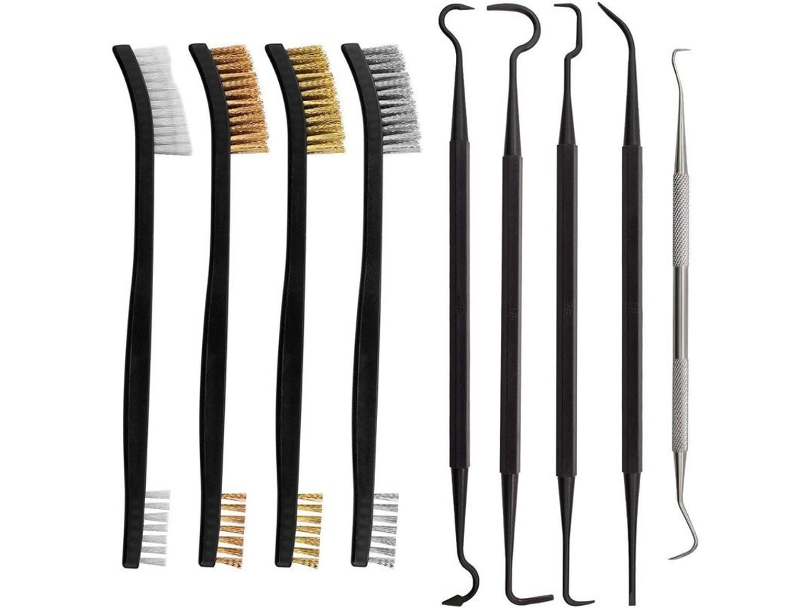 Pincel De Acero Inoxidable, 9 Piezas Pequeño Pincel De Latón Nylon Cepillo Mini Alambre