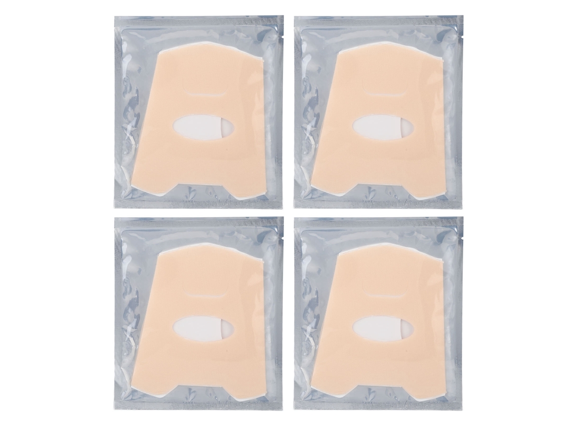 4 Unidades De Máscara Facial De Proteção Solar Uv Com Bloqueio Médio, Gel Refrigerante Hidrogel Para Uso Ao Ar Livre