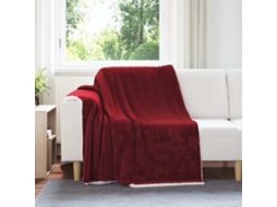 Vidaxl Manta Vermelho Bordeaux 150 X 200 Cm 1.64 Kg Lã